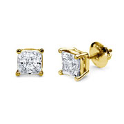 1.50 ctw 4 Prong 14K Yellow Gold Solitaire Earrings