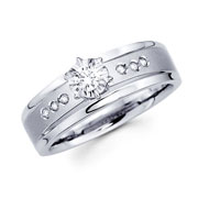 Round Diamond 14k Gold Engagement Ring