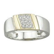 Diamond Designer 14K Men's Wedding Band