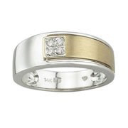 Pave Set Four Stone Diamond Wedding Band