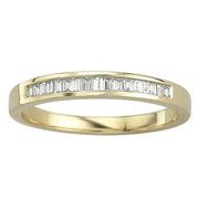 Channel Set Baguette Diamond Wedding Band in 14K Yellow Gold