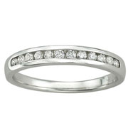 14K Gold Channel Set 1/4ctw Diamond Wedding Band