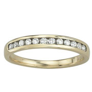 14K Gold Channel Set 1/4ctw Diamond Wedding Band