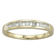 Princess and Baguette Diamond Channel Set 14K Wedding Band