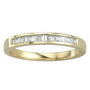 Tapered Baguette 0.14tcw 14K Yellow Gold Diamond Wedding Ring