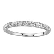 0.15ctw 14K White Gold Round Diamond Wedding Band