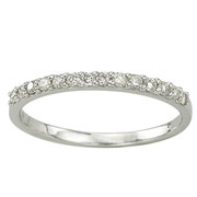 1/5ctw Round Diamond 14K White Gold Wedding Band