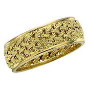 Handmade 14K Yellow Gold Braid Rope Ring