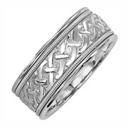 Celtic Braid 14K White Gold Wedding Ring