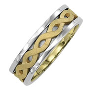 14K Two Tone Gold Celtic Infinity Ring