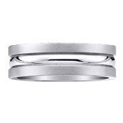 Textured and Polished Titanium Wedding Ring