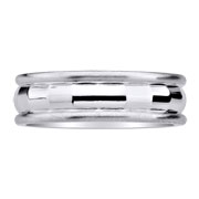 Mirror Finished 14K White Gold Wedding Ring