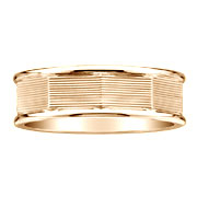 Carved 14K Yellow Gold Multi Angle Wedding Ring