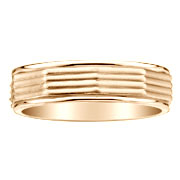 Faceted Multi Row 14K Yellow Gold Wedding Band