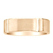 14K Brush Finish Yellow Gold Designer Wedding Band