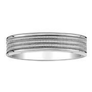 Three Row Milgrain Design Titanium Band