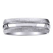 Titanium Brush Finish Edge Wedding Ring