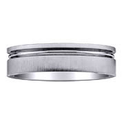 6mm Titanium Brushed Designer Wedding Band