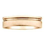 6mm 14K Brushed Designer Wedding Band