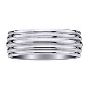 5 Row 8mm Titanium Wedding Band