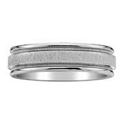 Titanium Satin Design Wedding Band