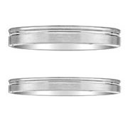 Matching Designer 14K White Gold Wedding Bands