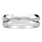 14K White Gold Designer Wedding Ring