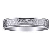 5mm Titanium Hammer Design Wedding Band