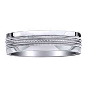 Carved Design Center Titanium Wedding Band