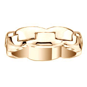 14K Yellow Gold Interlocking Design Wedding Band