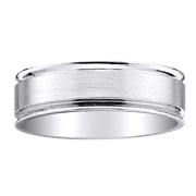 Designer 14K White Gold Wedding Band