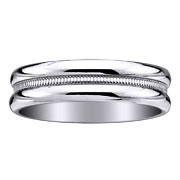 Milgrain Center 6mm Titanium Wedding Band