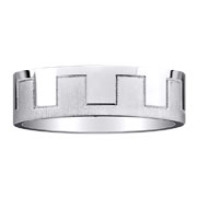 Interlocking Design 14K White Gold Wedding Ring
