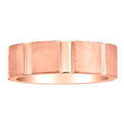 14K Rose Gold Satin Designer Wedding Band