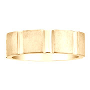 14K Yellow Gold Satin Designer Wedding Band