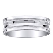 14K 7mm White Gold Wedding Band