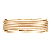 14K Yellow Gold Stack Design Wedding Ring