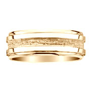8mm 14K Yellow Gold Designer Wedding Band