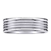 5 Row Titanium Stack Design Wedding Band