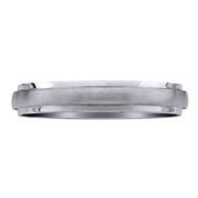 5mm Brush Raised Center Titanium Wedding Band