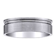 Carved Row Titanium Wedding Ring