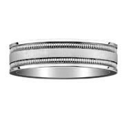 6mm Milgrain Titanium Wedding Band