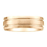 14K Yellow Gold 7mm Designer Wedding Band