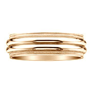 7mm 14K Designer Yellow Gold Wedding Band