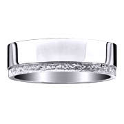 High Polished and Textured Edge Titanium Band
