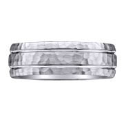 Hammer Finish 7mm Titanium Wedding Band
