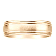 14K Yellow Gold 7mm Brush Finish Wedding Band