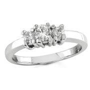 0.40 tcw Diamond Quality SI2 Color H/I White Gold Ring