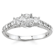 0.80 tcw Diamond Quality SI2 Color /GH White Gold Ring