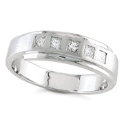 0.45 tcw Diamond Quality SI2 Color H/I Men's band Ring
